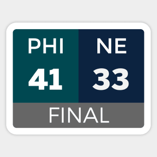 PHI 41 NE 33 Sticker